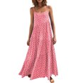 thumbnail image 2 of Lenago Robes Grande Taille pour Femmes 2023 Invité de Mariage Robe d'Été Décontractée Ample Bretelles Plage Longue Maxi Robes d'Été pour Femmes Robes de Plage d'Été en Liquidation, 2 of 7