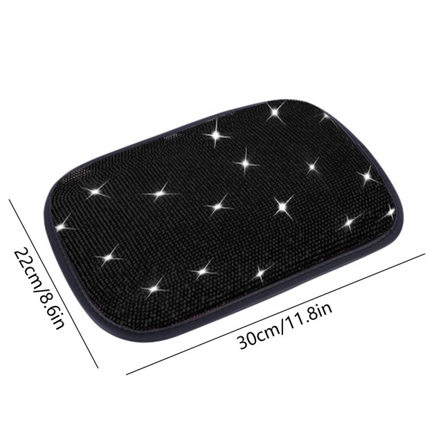 Housse de Protection pour Accoudoir de Voiture Noir Incrusté avec Support Clignotant pour Intérieur du Véhicule