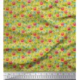 thumbnail image 1 of Soimoi Velvet Fabric Leaves & Floral Artistic Decor Fabric Printed Yard 58 Inch Wide, 1 of 5