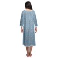 thumbnail image 3 of Moomaya Chemise de Nuit Boutonnée en Coton Imprimé pour Femmes, Robe de Nuit d'Allaitement, 3 of 5