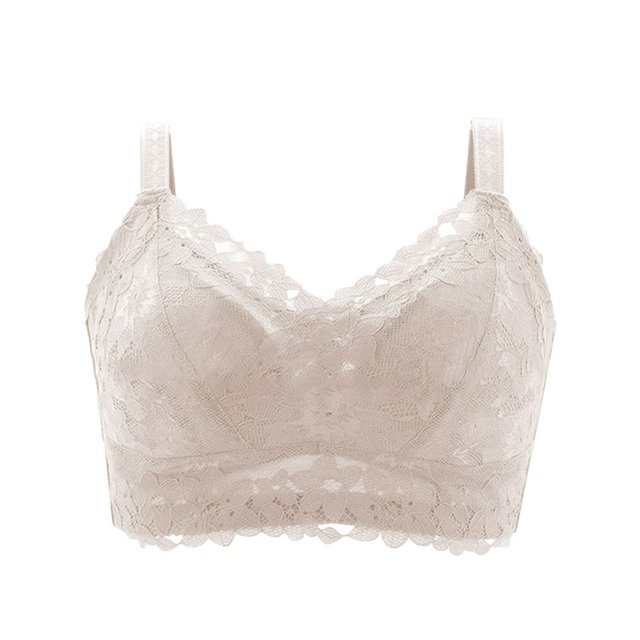 Women‘s Solid Color Ultra Thin Bra Anti Sag Minimizing Effect Wire Back Smoothing Side Support Lingerie