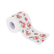 Dvkptbk Roll paper Christmas pattern color toilet paper Santa Christmas tree printed tissue