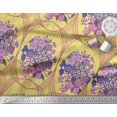 thumbnail image 2 of Soimoi Silk Fabric Geometric & Flower Artistic Printed Fabric 1 Yard 42 Inch Wide, 2 of 3