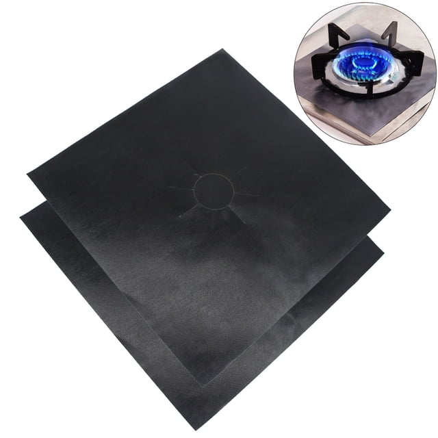 2 Pcs Doublures Universelles Robustes pour Four, Feuilles Protectrices pour Plaques de Cuisson (Noir)