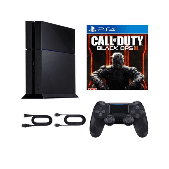 Sony PlayStation 4 (PS4) 1TB Fat Console Bundle with Call of Duty: Black Ops 3 & RetroFam Wireless Controller - Jet Black (Refurbished)
