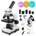 thumbnail image 1 of Microscope for Adults Professional:Compound Microscope for Kids 8-12,100X-2000X Kids Microscope Kit with Prepared Microscope Slides and Covers,Plant Stereo Microscopes for Kids, 1 of 7