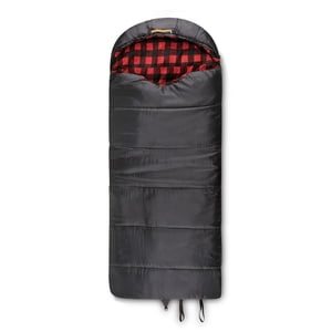Ozark Trail -10C Sac de couchage, 85"(L) x35" (W),Temp Rating +14°F/-10°C, Tissu en polyester extérieur, Noir