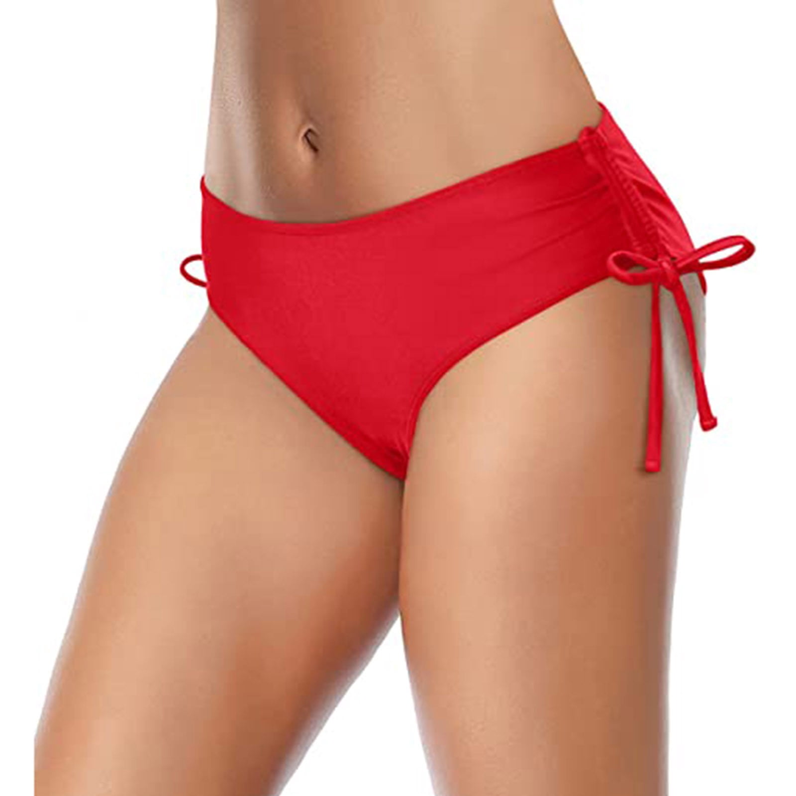zanvin Bas de Bikini pour Femmes Taille Basse Échancrés Aguichant Bas de Maillot pour Femmes, Rouge, m