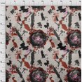 thumbnail image 4 of oneOone Rayon Maroon Fabric Abstract Texture Craft Projects Decor Fabric Printed By The Yard 56 Inch Wide, 4 of 4