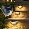 thumbnail image 1 of Clearance! JMYHOAM Solar Fence Lights, Solar Powered Outdoor Fence Lighting for Fence Step Stair Post Wall（BLACK Shell） Outdoor and Garden, 1 of 5
