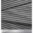 thumbnail image 3 of Soimoi Gray Rayon Fabric Text & Goggles Stripe Fabric Prints By Yard 42 Inch Wide, 3 of 5