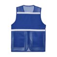 thumbnail image 3 of RUNQHUI Men Women Zipper High Visibility Reflective Safety Vest Construction Work Mesh Fabric Work Clothes Dark Blue 165, 3 of 7