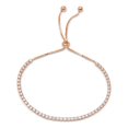 thumbnail image 2 of Adjustable Crystal Tennis Bracelet in 14k Rose Gold, 2 of 4