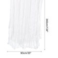 thumbnail image 2 of Unique Bargains Chemin de Table en Étamine 11 Pieds 35 x 134 Pouces Nappe en Gaze Rustique, Blanc, 2 of 7