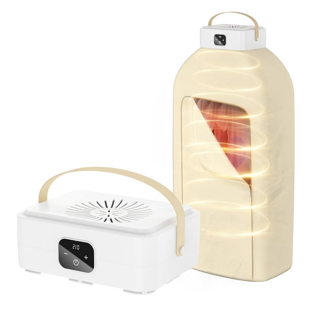 CHUANK Séchoir à Vêtements Portable, Mini Séchoirs à Lessive avec Télécommande Petit Compact Pliable Machine de Séchage Électrique avec Sac Étanche pour Voyage VR Maison Appartement