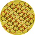 thumbnail image 1 of Ahgly Company Tapis Rond Lavable en Machine Intérieur Transitionnel Jaune Banane, 4 Pieds Rond, 1 of 7