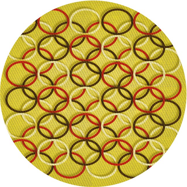 Ahgly Company Tapis Rond Lavable en Machine Intérieur Transitionnel Jaune Banane, 4 Pieds Rond