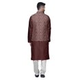 thumbnail image 3 of Atasi Ensemble de Pyjama Kurta Churidar Ethnique avec Veste Nehru Imprimée pour Hommes, 3 of 3