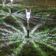 Suncoda Solar Floor Lamp, Solar Lights Solar Lights Outdoor Water Proof Ip65 LED Solar Garden Lights Metal Lighting for Yard