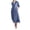 Blue, variant on Plus Size Denim Dress, Womens Short Sleeve Flowy Denim Maxi Dresses, Button V Neck Loose Fitting Side Split Dress, New Summer Beach Vacation Clothes Cocktail Dress for Women Blue 3XL
