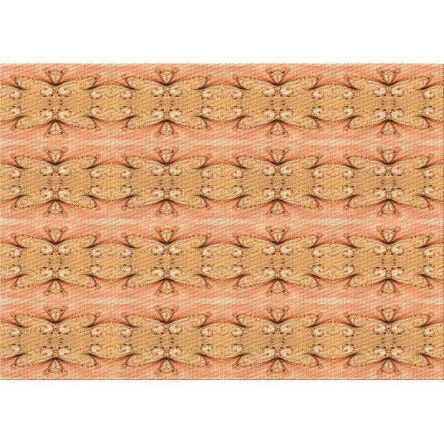 Ahgly Company Tapis d'Intérieur Lavables en Machine Rectangle Transitionnel Jaune Orange, 7' x 9'