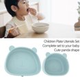 thumbnail image 4 of 4pcs Kids Dinnerware Set Toddler Utensils and Toddler Plates Panda Shape Plate, 4 of 8