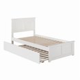 thumbnail image 3 of Madison Twin Platform Bed with Matching Footboard & Twin Trundle in White, 3 of 7