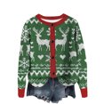 thumbnail image 3 of Wiyuqeen Women's Lightweight Cardigans Marry Christmas Crewneck Button Down Ribbed Knit Cardigans Long Sleeve Ugly Xmas Jackets, 3 of 5