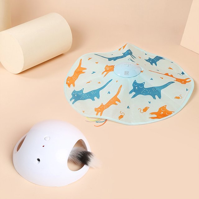 mmirethe Cat Toy For Interactive Play - Comfortable And Soft Cat Toys Interactive Automatic Cat Toy Toy For Cat Pet Toy blue Battery version 1Set