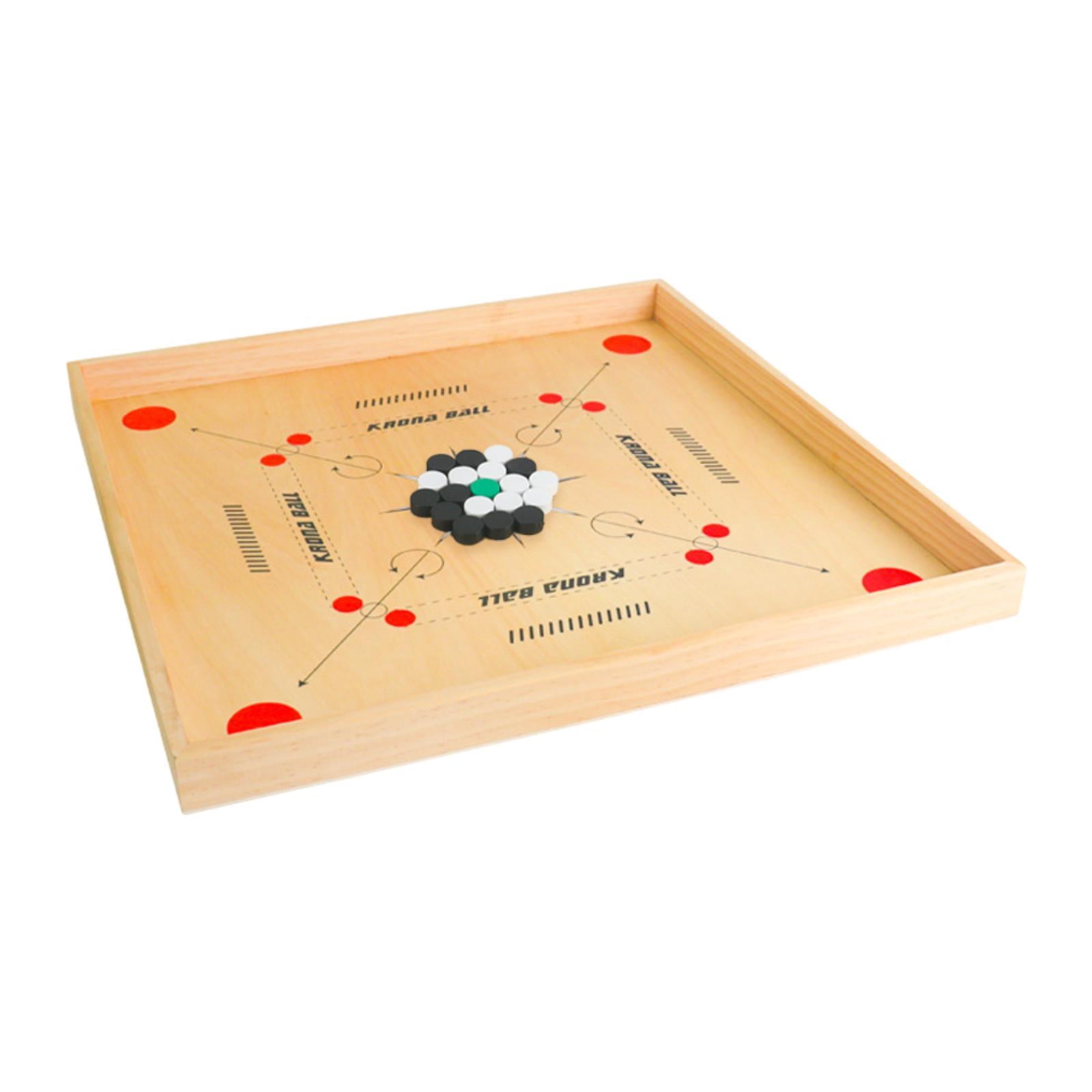 Milaget Carrom Board Set,Hardwood Edges,Premium Senior Leisure Activity,18x 18" Playing Board Game,Wooden Tabletop Game for Beginners