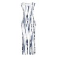 thumbnail image 4 of Mikilon Ensemble Stylé pour Femme 2 Pcs Décontracté Ample Imprimé Camisole Pantalon Long Sans Manches Col Rond Haut/chemise Ensemble Bleu Pâle L, 4 of 5