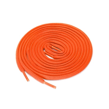 INSPIRE CHIC Unisex 2 Pairs Half Round Oval Elastic Shoelaces for Boots Athletic Sneakers Yellow Orange 120 cm/47.2"