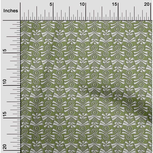oneOone Georgette Viscose Fabric Floral Block Print Fabric By The Yard 42 Inch Wide