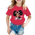 thumbnail image 3 of LUOGENLI T-Shirt pour Filles T-Shirt d'Été pour Filles à Col Rond, Imprimé de Dessin Animé, Décontracté, Ample, à Manches Courtes, T-Shirt Maxi avec Fente pour Filles 6-8 Ans, 3 of 5