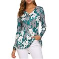 thumbnail image 2 of TIMIFIS Mode Automnale pour Femmes Tunique à Manches Longues d'Automne pour Femmes pour Porter avec des Leggings Blouse Décontractée à Col en V T-Shirt Blouse pour Femmes, 2 of 6