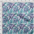 thumbnail image 4 of oneOone Polyester Spandex Turquoise Green Fabric Leaves Craft Projects Decor Fabric Printed By The Yard 56 Inch Wide, 4 of 5