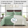 thumbnail image 4 of Mainstays All in One Lightweight Quilt Set and Sheet Set -7 Piece, Full, Green Floral, 4 of 14