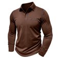 thumbnail image 2 of FAIWAD Men's Long Sleeve Shirts Casual Button Down Basic Golf Pullover Tops Lightweight Work Athletic T-Shirt, 2 of 6