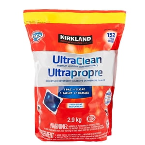 Ultra Clean Laundry Detergent Pacs, 152-count
