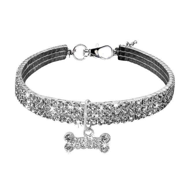 TIMIFIS Dog Collar Pet Supplies Cute Mini Pet Dog Bling Rhinestone Chocker Collars Fancy Dog Necklace