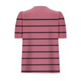 thumbnail image 4 of Pisexur Hauts pour Femmes, Hauts de Sortie pour Femmes & T-Shirt à Manches Courtes Col Rond Imprimé, Haut Ample, Hauts de Printemps pour Femmes Rose, P, 4 of 6