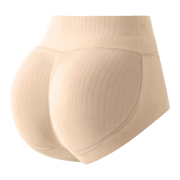 FYEGRE Butt Lifter Panties for Women, Padded Underwear Briefs Shorts Enhancer Shapewear Butt Lifting Panties Beige S