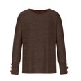 thumbnail image 3 of Hauts pour Femmes 2023 T-shirt Décontracté à Manches Raglan Col Rond Automne Hiver pour Femmes en Liquidation, 3 of 7