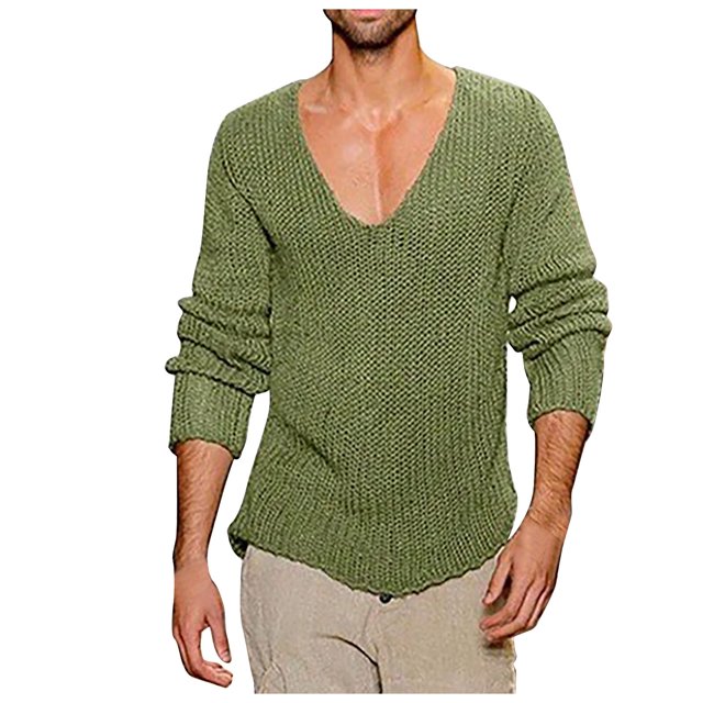 Pull de Mode pour Homme à Manches Longues Col Rond Détente