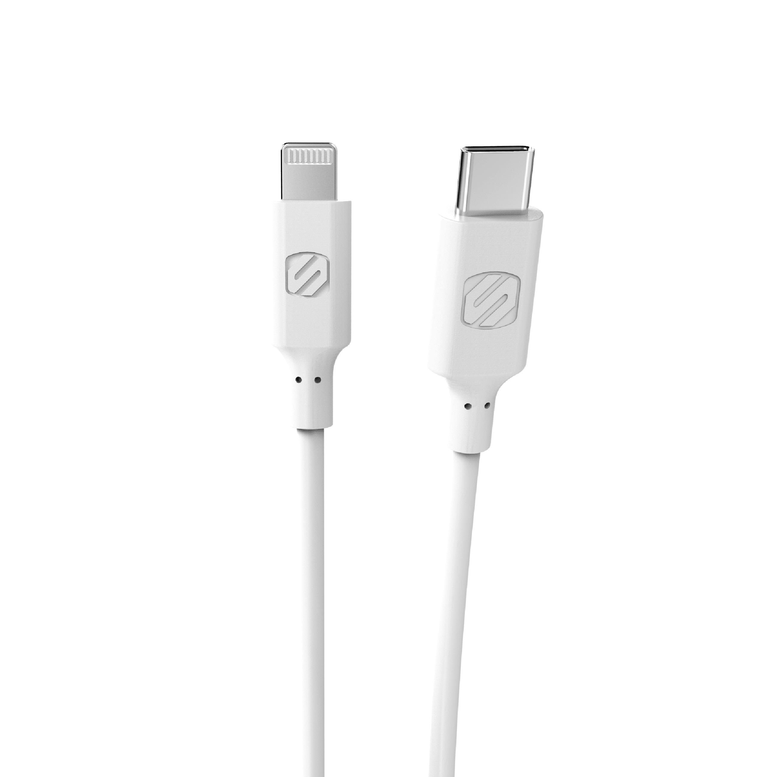 Scosche CI410WT-SP StrikeLine USB-C to Lightning PD Fast Charge & Sync Cable 10ft MFi White