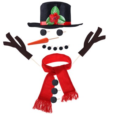 PENGXIANG 15PCS Snowman Kit Snowman Decorating Dressing Kits Winter Holiday Outdoor Toys Decoration Christmas Gift