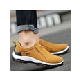 thumbnail image 5 of MAWCLOS Chaussures Plates pour Hommes à Enfiler Chaussures de Course Respirantes Antidérapantes Chaussures de Randonnée Plates Mocassins de Conduite Jaunes 12, 5 of 5
