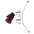 thumbnail image 4 of IFANLANDOR Tringle de Rideau de Douche Courbée 3 Pcs en Métal Argenté Ajustable pour Utilisation dans les Coins de Salle de Bain, 4 of 6