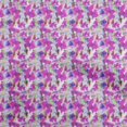 thumbnail image 1 of oneOone Polyester Spandex Fuschia Pink Fabric Abstract Floral Sewing Material Print Fabric By The Yard 56 Inch Wide, 1 of 5