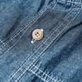 thumbnail image 3 of AherBiu Plus Size Mens Shirts Long Sleeve Button down Denim Shirt Regular Fitted Fall Winter Fashion Tees Tops, 3 of 8